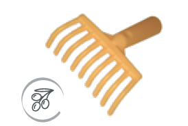 RASTRILLO RECOGE ACEITUNAS DE 14 CM